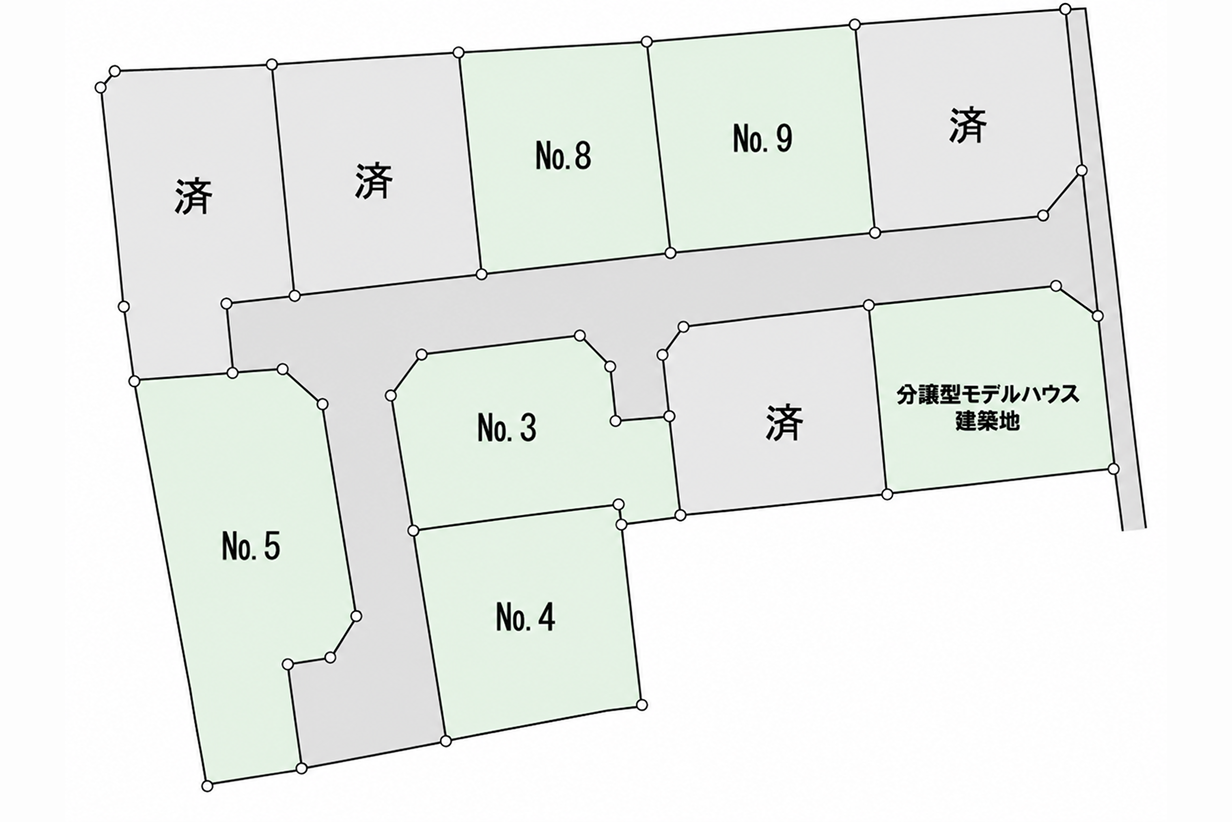 ハーモニータウン新川12期の区画図