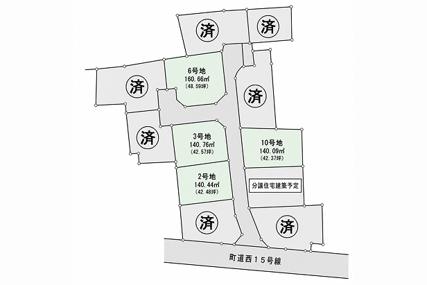 ハーモニータウン　筒井⑥の区画図